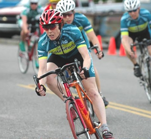 Lee on her Rodriguez Race bike