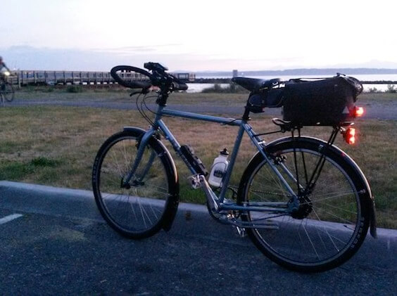 Rodriguez Rohloff custom bicycle at the beach