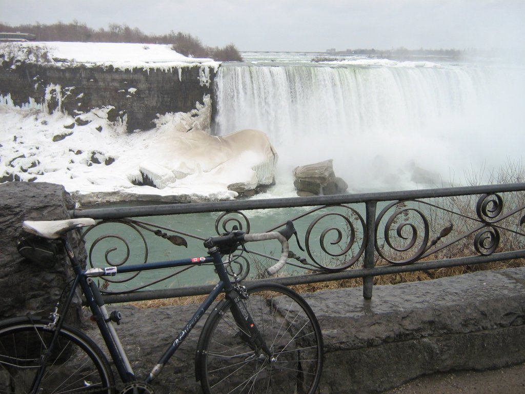 Luis's Rodriguez in front of a waterfall