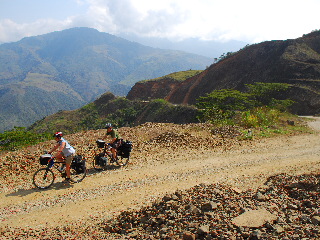 Willie and Kat riding in the mountains